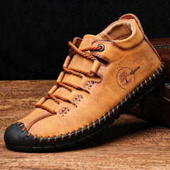 Mid-top Martin Boots Men's Handmade Men's Boots Plus Size Outdoor Lace-up Leather Boots