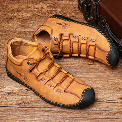 Mid-top Martin Boots Men's Handmade Men's Boots Plus Size Outdoor Lace-up Leather Boots