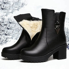 Rough Boots Female Keep Warm Non-slip Cotton-padded Shoes Thick Bottom