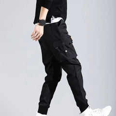 Versatile sports loose-fitting drawstring work pants