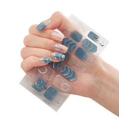 High-quality nail stickers fully pasted 3D hot stamping laser nail polish film stickers fashionable nail stickers.