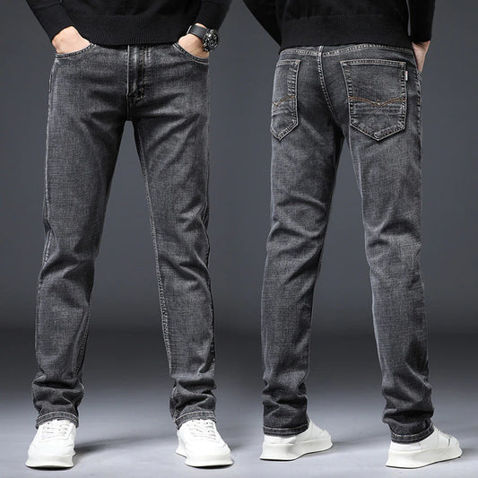 Men's Vintage Water Wash Stretch Denim Pants