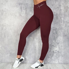 Pantalones de yoga deportivos, levantamiento de tope, leggings de mujer alta en la cintura