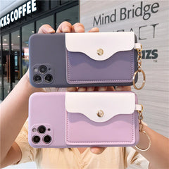 Liquid Wallet Phone Case suitable for iPhone 14 and Huawei Honor 50 Pro with full coverage anti-drop card package in women's style