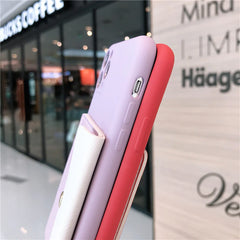 Case de teléfono de la billetera líquida adecuada para iPhone 14 y Huawei Honor 50 Pro con paquete de tarjeta anti-DROP de cobertura completa en estilo femenino