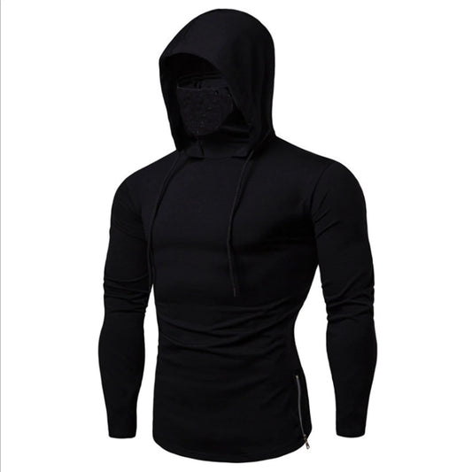 Bodybuilding Fitness Wear Sweater Hooded Long-sleeved T-shirt Men