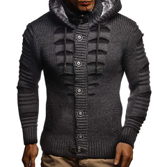 Männer mit Kapuze -Strickjacke Pullover Männer Pullover Jumper Jacke