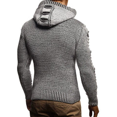 Men Hooded Cardigan Sweater Men's Sweaters Jumper Jacket