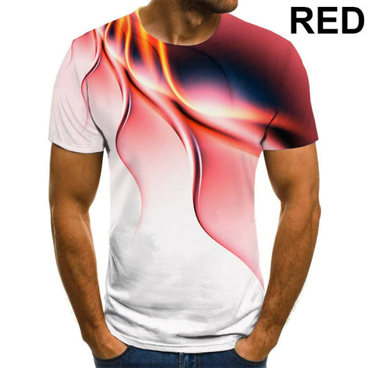 Männer 3D-gedrucktes T-Shirt Persönlichkeit Lightning T-Shirt Kurzärmel Casual T-Shirt Neues Sommer Fashion T-Shirt