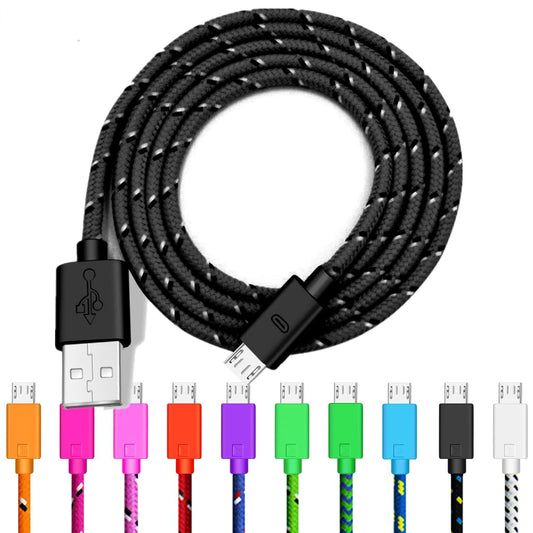 Cable Micro USB 2.4A Carga rápida CABO USB Cables de teléfono móvil Micro Cable de cable de cargador para Xiaomi Samsung S7 LG Android Cable