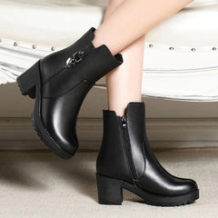 Rough Boots Female Keep Warm Non-slip Cotton-padded Shoes Thick Bottom