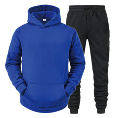 Men 2Pcs Outfits Long Sleeve Pullover Hoodie Sweatshirt