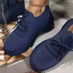 Sneakers de plate-forme à lacets pour femmes