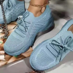 Sneakers de plate-forme à lacets pour femmes