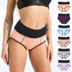 Women High Waist Cotton Fitness Traceless Brief Tanga Sports Panties