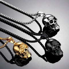 Personalized Skull Necklace Punk Necklace