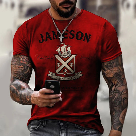 Men's Plus Size Short-sleeved Sports T-shirt