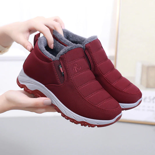 Beijing Cotton Shoes Women Plus Velvet Thickened Warm Snow Boots Middle Men and Women Couple Cotton Shoes