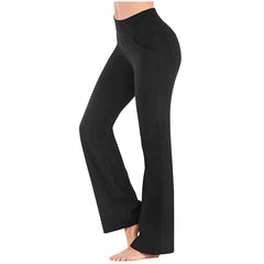 Mujer pantalones de yoga de ocio de la cintura alta