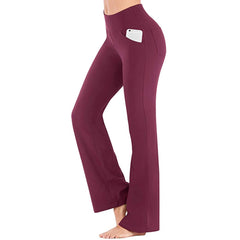 Mujer pantalones de yoga de ocio de la cintura alta