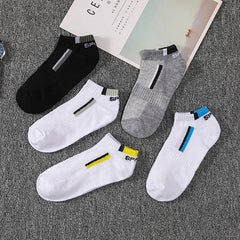 5 Paare sommerliche dünne Schicht -Basketballsocken von Männern