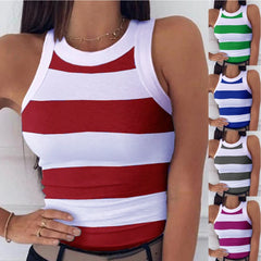 Kobiety Summer Fashion O-Neck Bawełniany top z rękawów