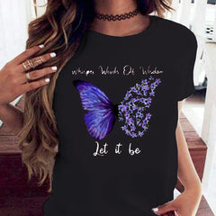 Whisper of Hippie Shirt Fashion Women's Short Short Short-Shirt Accenite It Women's T-shirt T-shirt