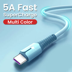 Liquid silicone data cable with light for Apple Android TYPE-C Huawei mobile phone.