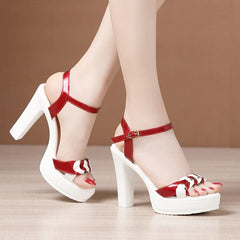 High Heels Platform Female Female Women's Block Heel Sandals