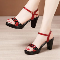 High Heels Platform Female Female Women's Block Heel Sandals