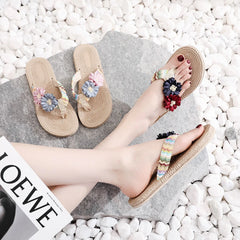 Trendy Floral Pinch Flip Flops