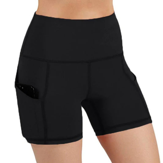 Deagegline Yoga Shorts for Women Trening Gym Shorts Wysokie talię chłodne oddychające szorty treningowe Ultra miękka kieszeń boczna