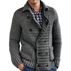 Knitted Sweaters Men New Button Placket Cardigan Sweater Coat Jacket Casual Slim Fit Knitwear Pull Homme Sweater Male Clothing