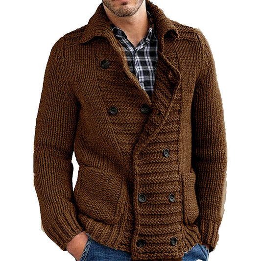 Pulls tricotés hommes Nouveau bouton Plackeet Cardigan Poulain Veste en manteau