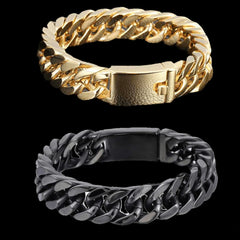 Classic Zinc Alloy Chain & Link Bracelet with Lock