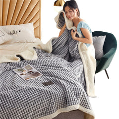 Milk Velvet Magic Velvet Double Blanket Thick Single Quilt Falier Lamb Wool Multifunctional Blanket