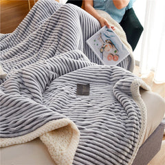 Milk Velvet Magic Velvet Double Blanket Thick Single Quilt Falier Lamb Wool Multifunctional Blanket