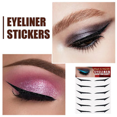 6 Pairs Eyeliner Stickers Self Adhesive Eye Shadow Stage Makeup Double Eyelid Stickers Party Nightclub Eye Makeup