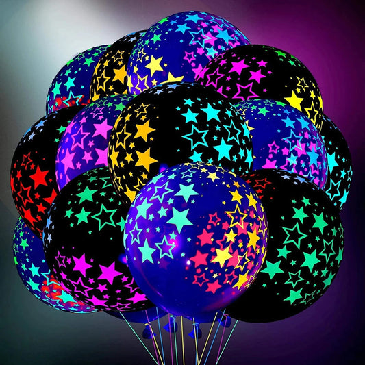 Fluorescent Neon Balloons Black Light Party Balloons Night Light Mini Dot Balloons Fluorescent Balloon Party