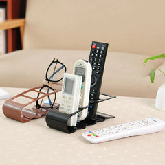 4-Grid TV Air Conditioning Remote Control Stand Holder Storage Container Desktop Sundries Home Office Stationery Organizer