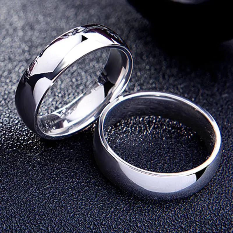 316 Titanium Steel Ring 2mm 4mm 6mm Glossy Ring Titanium Steel Couple Ring Hand Jewelry