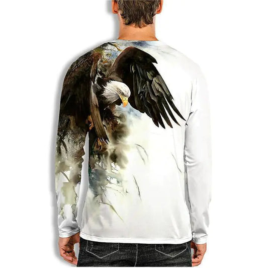 Herren Plus Size Long Sleeve T-Shirt 3D Digital Print Modetrend