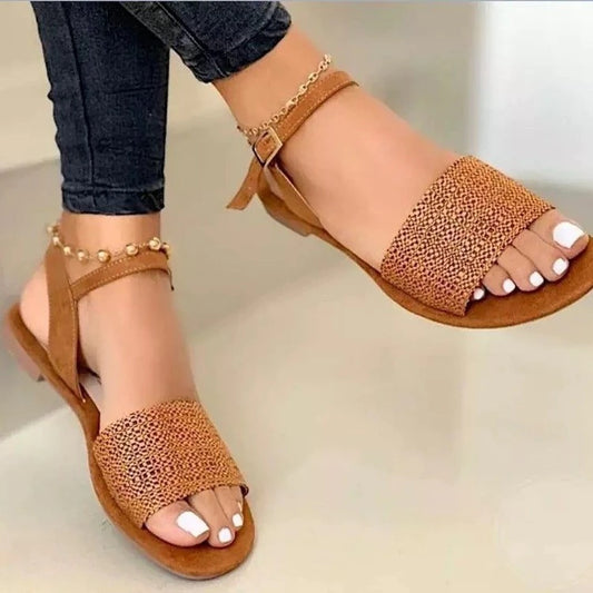 Sandalias planas de mujeres de verano para mujeres