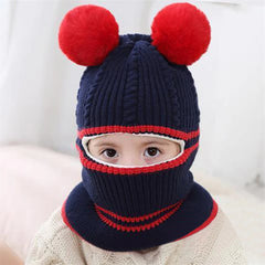 Bons de bébé chapeau pompom chapeaux d'hiver chapeaux tricotés boucles mignonnes pour bébés filles garçons en toison chaud doublure de bouchons d'oreilles pour les enfants