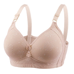 sexy Plus Size bras flower middle age female Gather Underwear