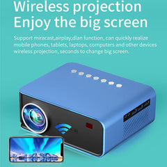 T4 Tragbarer Projektor LED Mini 1080p Support HD HIME Theater Miracast in YouTube WiFi Multi Screen Projector eingebaut