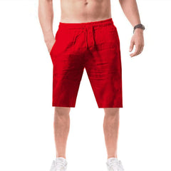 Short di lino per maschi casual classico in forma da 11 pollici in giro elastico pantaloncini da allenamento per la spiaggia da bagno in spiaggia pantaloncini da nuoto in spiaggia