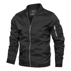 Chaqueta casual de collar de béisbol masculino