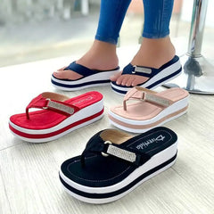 Flip Flops Wedge Pinch Summer Women's Outdoor Platform Slippers