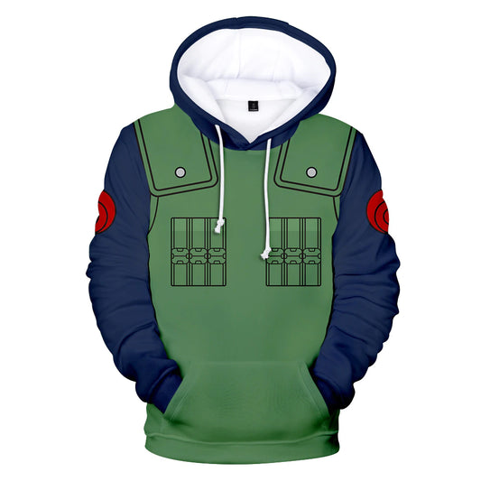 Naruto Character 3D Digital Print Hooded Sweatshirt